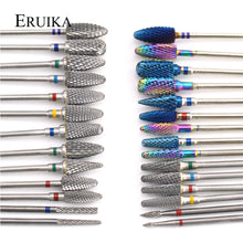 Load image into Gallery viewer, 28 Types Tungsten Blue Rainbow Carbide Nail Drill Bit Electric Nail Mills Cutter for Manicure Machine Nail Files Accessories