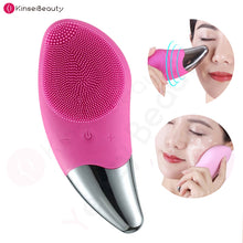 Load image into Gallery viewer, Mini Electric Facial Cleansing Brush Silicone Sonic Face Cleaner Deep Pore Cleaning Skin Massager Face Cleansing Brush Device