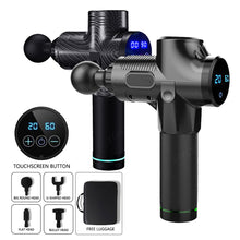 Load image into Gallery viewer, LCD Display Body Massage Gun Exercising Muscle Electric Massager Gun head Massager for Neck and Back Vibrator Slimming Shaping
