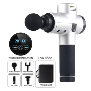 LCD Display Body Massage Gun Exercising Muscle Electric Massager Gun head Massager for Neck and Back Vibrator Slimming Shaping