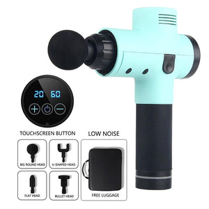 LCD Display Body Massage Gun Exercising Muscle Electric Massager Gun head Massager for Neck and Back Vibrator Slimming Shaping