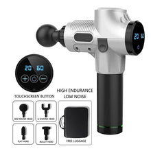 Load image into Gallery viewer, LCD Display Body Massage Gun Exercising Muscle Electric Massager Gun head Massager for Neck and Back Vibrator Slimming Shaping
