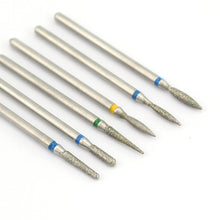 Load image into Gallery viewer, 6pcs/pack Diamond Nail Milling Cutter Rotary Burr for Nail Files Cuticle Clean Drill Bits Apparatus for Manicure Art Tools
