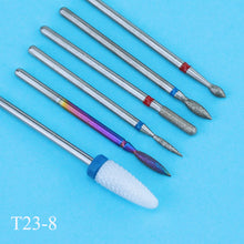 Load image into Gallery viewer, 6pcs/pack Diamond Nail Milling Cutter Rotary Burr for Nail Files Cuticle Clean Drill Bits Apparatus for Manicure Art Tools
